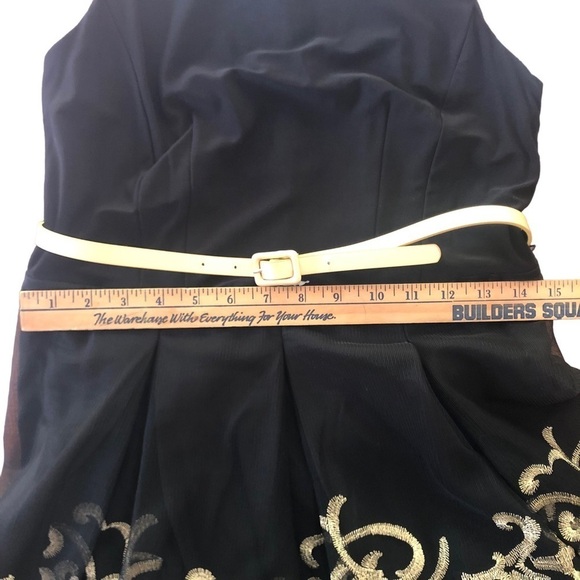 R&K Black Dress with Gold Embroidery - Picture 11 of 15